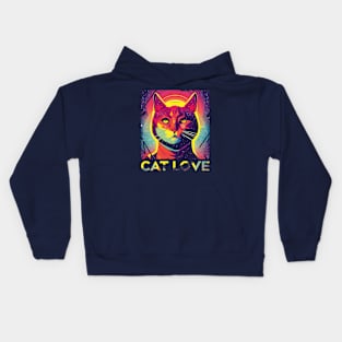 Cat love Kids Hoodie